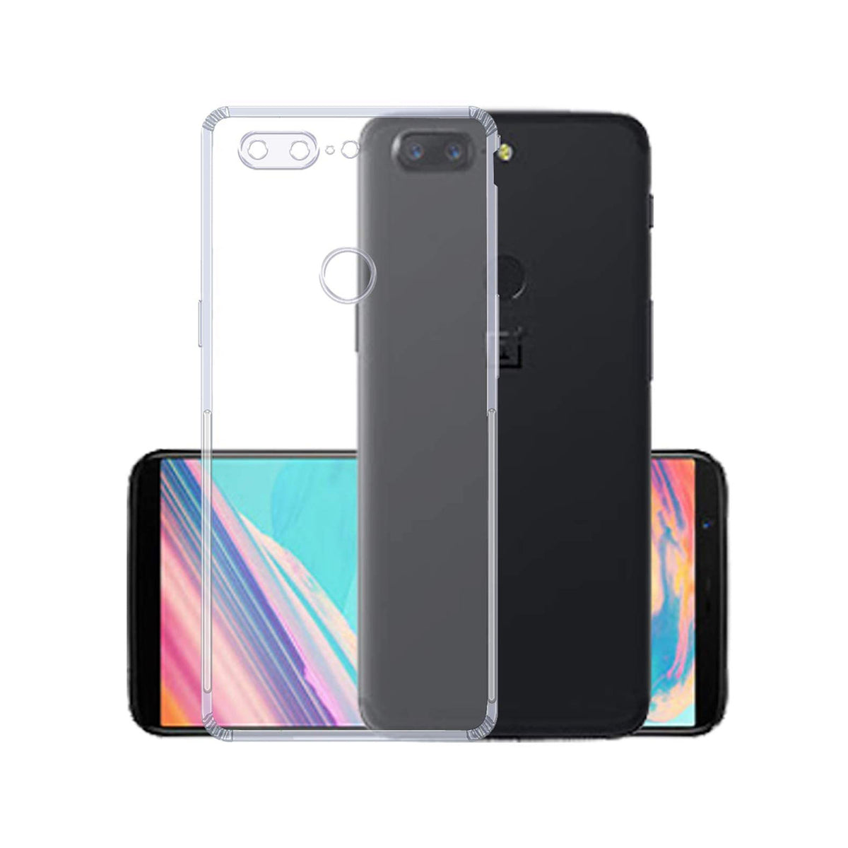 Back Cover For ONEPLUS 5T, Ultra Hybrid Clear Camera Protection, TPU Case, Shockproof (Multicolor As Per Availability)
