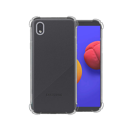 Back Cover For SAMSUNG GALAXY M01 CORE, Ultra Hybrid Clear Camera Protection, TPU Case, Shockproof (Multicolor As Per Availability)
