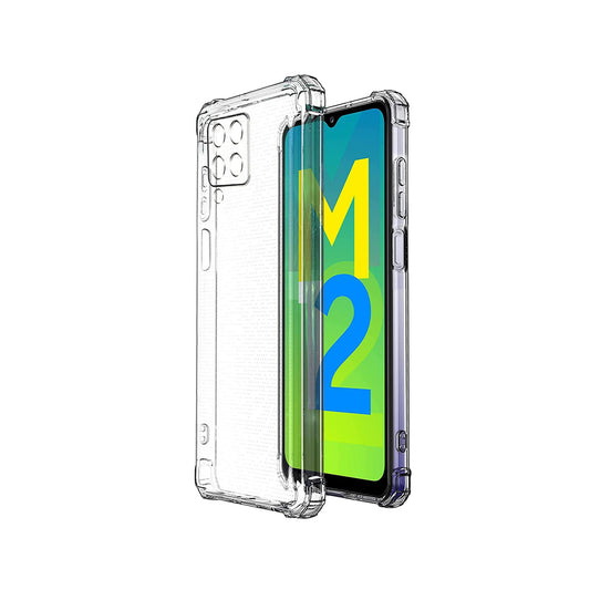 Back Cover For SAMSUNG GALAXY M12, Ultra Hybrid Clear Camera Protection, TPU Case, Shockproof (Multicolor As Per Availability)