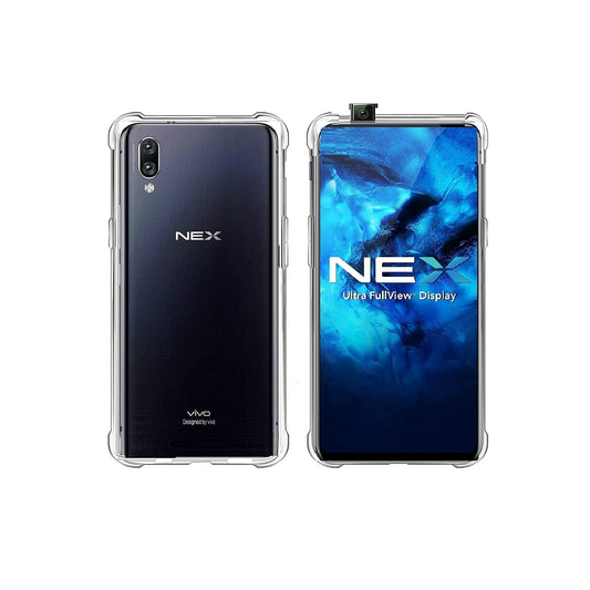 Back Cover For VIVO NEX, Ultra Hybrid Clear Camera Protection, TPU Case, Shockproof (Multicolor As Per Availability)