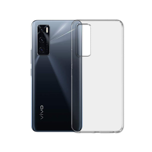 Back Cover For VIVO V20 SE, Ultra Hybrid Clear Camera Protection, TPU Case, Shockproof (Multicolor As Per Availability)