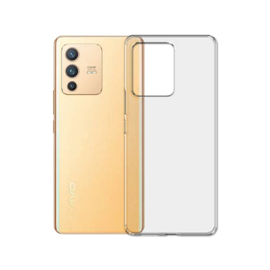 Back Cover For VIVO V23 5G, Ultra Hybrid Clear Camera Protection, TPU Case, Shockproof (Multicolor As Per Availability)