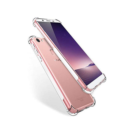 Back Cover For VIVO V7, Ultra Hybrid Clear Camera Protection, TPU Case, Shockproof (Multicolor As Per Availability)
